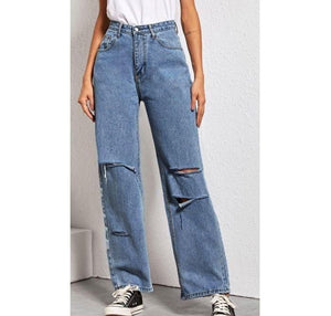 Denim Straight Flared Jeans - Women - C2350530